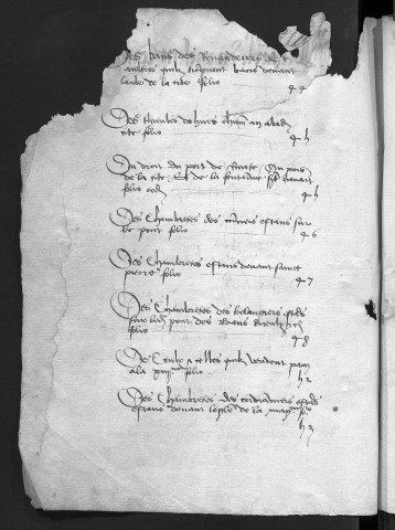 Comptes de la Ville de Besançon, recettes et dépenses, Compte de Pierre de Chaffoy (1er janvier - 31 décembre 1490) Même compte que le précédent sans les pièces jointes