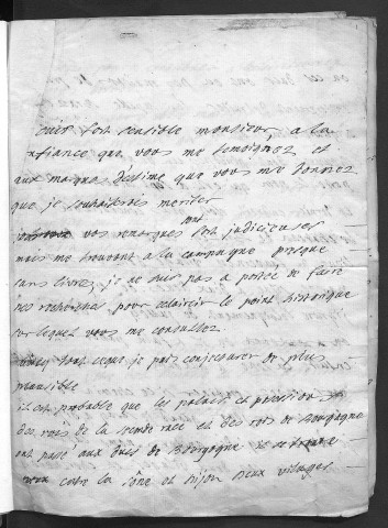 Ms 622 - Correspondance du Bénédictin franc-comtois D. Grappin