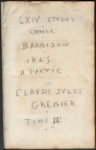 Peintures à l'huile de Claude-Jules Grenier (tome II : Barbizon, 1845)