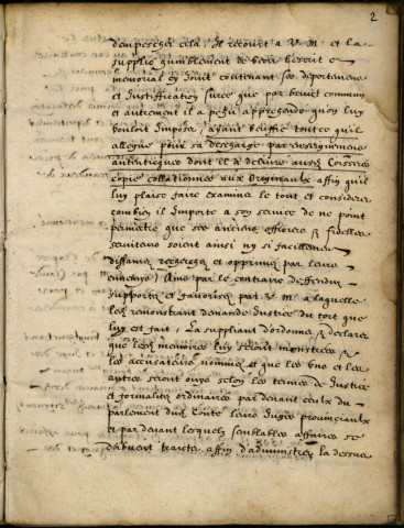 Ms 1095 - « Au roy » d'Espagne, souverain de la Franche-Comté : requête et mémorial justificatif de Claude Gollut, juge des salines de cette province (1624)