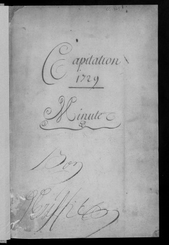 Registre de Capitation pour l'année 1729