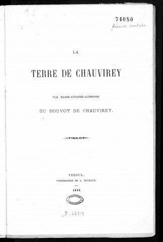 La terre de Chauvirey