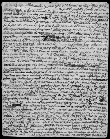 Ms Z 758 - Mirabeau. Lettres à Sophie de Monnier. Lettre de son père. Lettres le concernant. 1775-1784