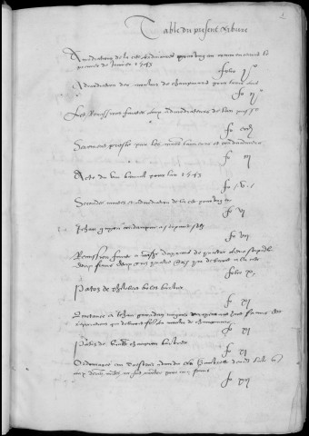 Registre des délibérations municipales 1er janvier 1544 - 31 décembre 1546