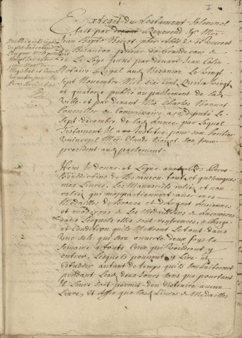 Ms 1268 - « Inventaire des manuscrits, livres, médailles, peintures, pieds d'estaux, donnés par Monsieur l'abbé Boizot pour une bibliothèque publique à Besançon. 1694 »