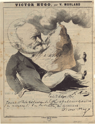 Victor Hugo. L'Etna sur la poitrine. [image fixe] / V. Morland ; Yves & Barret Sc 1873