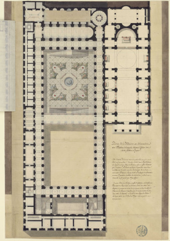 Plan de la maison ou monastère des Théatins de laquelle dépend l'église des Saints-Apôtres à Naples / Pierre-Adrien Pâris , [S.l.] : [P.-A. Pâris], [1700-1800]