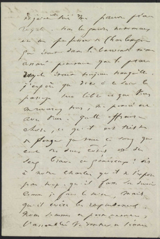 Ms Z 740 - Victor Hugo. Lettre à Adèle Hugo. Paris, février 1848