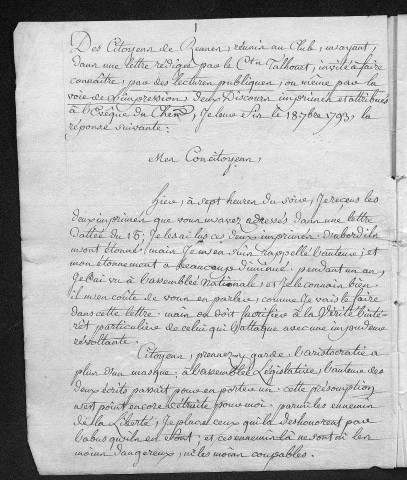 Ms 643 - Correspondance et papiers de Claude Lecoz