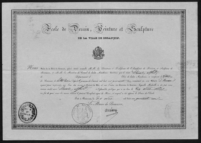 Ms 1421 - Papiers personnels, correspondance et notes d'Alfred Ducat (1827-1898)