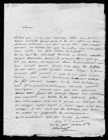 Ms 1916 - Lettres reçues par Girod de Chantrans