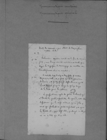 Ms 1809 - Franche-Comté. Numismatique, Sigillographie, Linguistique, Mœurs et coutumes. Notes d'Auguste Castan (1833-1892)