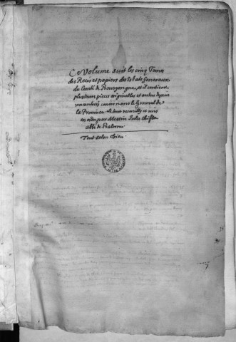 Ms Chiflet 39 - Gouvernement de la Franche-Comté et négociations avec les Suisses pour assurer la neutralité de cette province (1480-1670) : pièces recueillies par Jules Chiflet