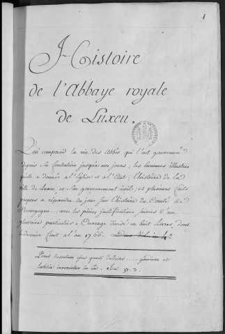 Ms Académie 32 - Vingt et unième volume : année 1770. — Histoire
