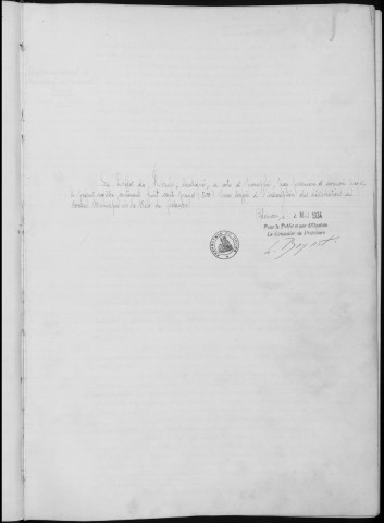 Registre des délibérations du Conseil municipal, avec table alphabétique, du 23 octobre 1933 au 28 janvier 1935