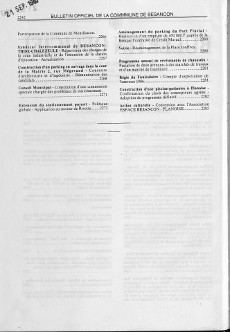 Registre des délibérations du conseil municipal. : Septembre 1987-décembre 1988.