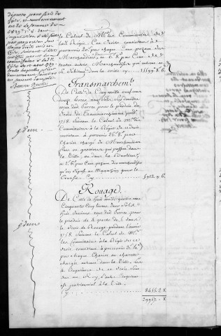Comptes de la Ville de Besançon, recettes et dépenses, Compte de Pierre François Garnier (1758)