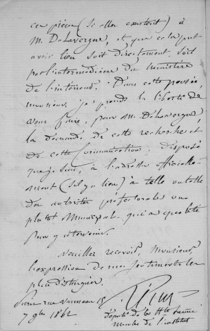 Ms 1869 - Tome X. Lettres adressées à Auguste Castan (1833-1892)