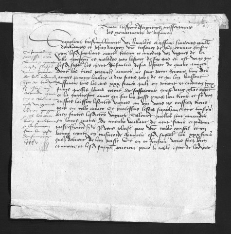 Comptes de la Ville de Besançon, recettes et dépenses, Compte de Jehan d'Auxon (1er janvier - 31 décembre 1485)