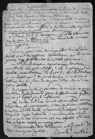Ms 2844 - Pierre-Joseph Proudhon. Notes diverses.