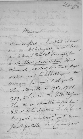 Ms 1869 - Tome X. Lettres adressées à Auguste Castan (1833-1892)