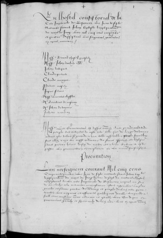 Registre des délibérations municipales 24 juin 1554 - 23 juin 1557
Hugues Henry, secrétaire