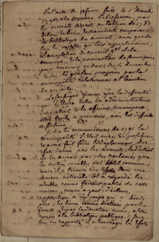 Ms 1275 - Catalogue de la bibliothèque des avocats de Besançon