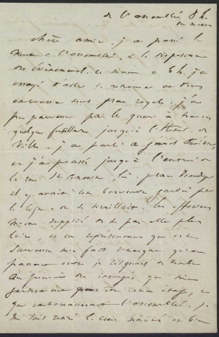 Ms Z 740 - Victor Hugo. Lettre à Adèle Hugo. Paris, février 1848