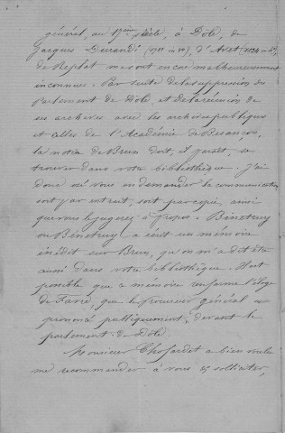 Ms 1866 - Tome VII. Lettres adressées à Auguste Castan (1833-1892)