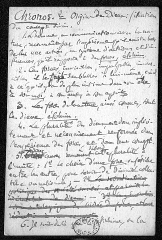 Ms 2826 - Tome V. Pierre-Joseph Proudhon. Notes et extraits pour "Chronos".