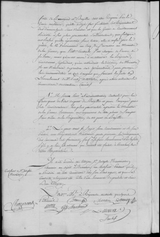 Délibérations municipales du Canton 8 janvier - 22 septembre 1799
