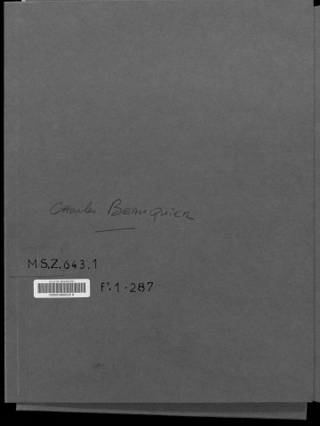 Ms Z 643 - Lettres de Charles Beauquier et de Charles de Montalembert ; lettres et autographes divers de personnages comtois. 1793-1923.