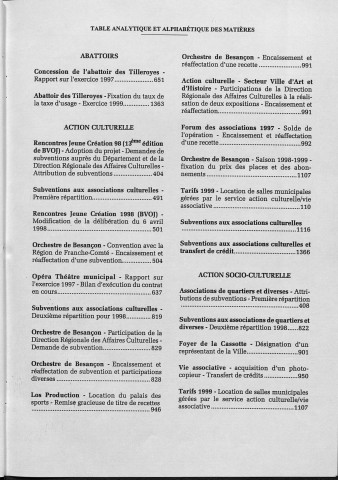 Registre des délibérations du conseil municipal. : Année 1998