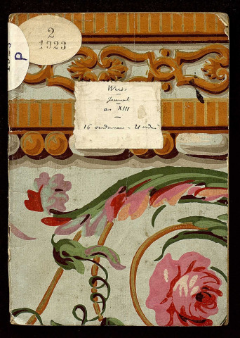 Ms 1923 - Charles Weiss. Carnets de voyage (tome II) : "Journal de mon voyage dans le département de la Haute-Saône". An XIII