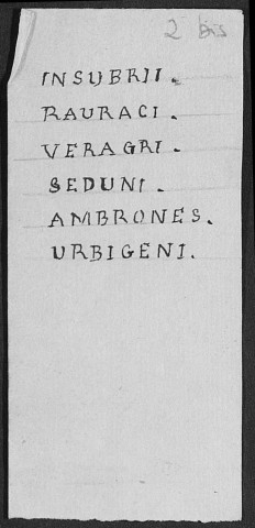 Ms Baverel 12 - « Noms des peuples qui habitaient la Séquanie sous les Romains », par l'abbé J.-P. Baverel
