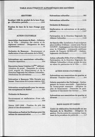 Registre des délibérations du conseil municipal. : Année 1997.
