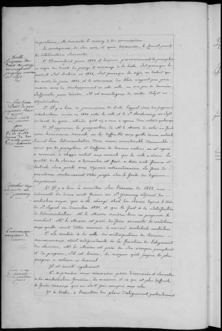Registre des délibérations du Conseil municipal, avec table alphabétique, du 2 mai 1822 au 1er septembre 1825
