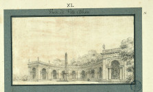 Vue de la villa Albani / Pierre-Adrien Pâris , [S.l.] : [P.-A. Pâris], [1700-1800]