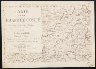 Carte de la Franche-Comté (Haute-Saône, Doubs, Jura). Réduction de la carte de l'Etat-major par A. de Mandrot, ...10 kilomètres. [Document cartographique] , 1874