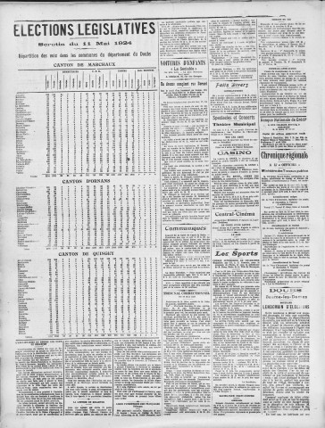 17/05/1924 - La Dépêche républicaine de Franche-Comté [Texte imprimé]