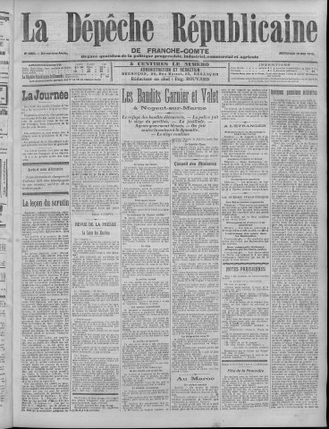 15/05/1912 - La Dépêche républicaine de Franche-Comté [Texte imprimé]