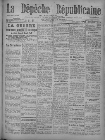 03/10/1918 - La Dépêche républicaine de Franche-Comté [Texte imprimé]
