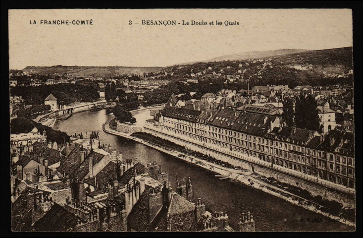 Besançon. Le Doubs et les Quais [image fixe] , Paris : B. F., 1904/1921