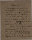 Faits de guerre, Traités de paix : - Lettre autographe du prince de Condé sommant la ville de Besançon de se rendre (7 février 1668). - Capitulations accordées à la ville de Besançon en 1668 et 1674, signatures autographes de Condé et de Louis XIV. - Copies des capitulations conclues avec Dole. Lettres royales relatives à la soumission de la ville : quittances des sommes payées pour le rachat des cloches au grand maître de l'artillerie de France (1674). - Ordonnance du roi portant déclarations de guerre contre l'Autriche et les provinces unies - imprimé (3 juillet 1702). - Relation de ce qui s'est passé en la cité royale de Besançon le jour de la publication de la paix le dimanche 9 décembre 1714 - imprimé