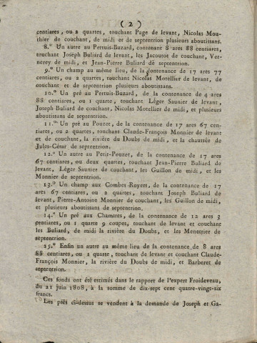 10/07/1808 - Feuille d'avis autorisée par arrêté de M. le Préfet du département du Doubs