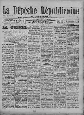 17/04/1915 - La Dépêche républicaine de Franche-Comté [Texte imprimé]