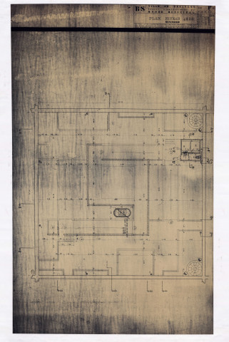 Musée des Beaux-Arts, projet d'aménagement de Louis Miquel, menuiserie, plomberie et sanitaires : plans.