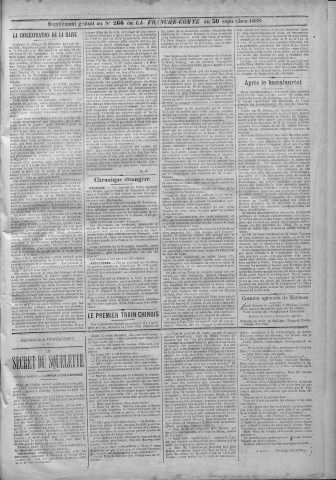 30/09/1888 - La Franche-Comté : journal politique de la région de l'Est