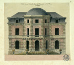 Plan de deux maisons bâties en 1771, pour Messieurs Tassin frères, négociants à Orléans. Façade du côté des jardins / Pierre-Adrien Pâris , [S.l.] : [P.-A. Pâris], [1771]