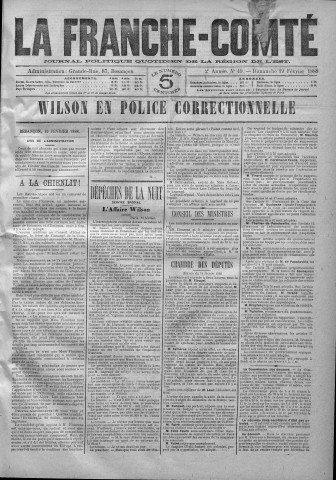 19/02/1888 - La Franche-Comté : journal politique de la région de l'Est